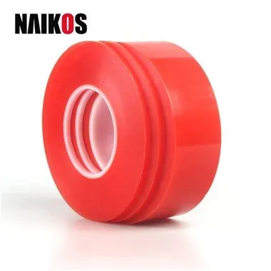 Fita PET dupla face com forro vermelho 4965