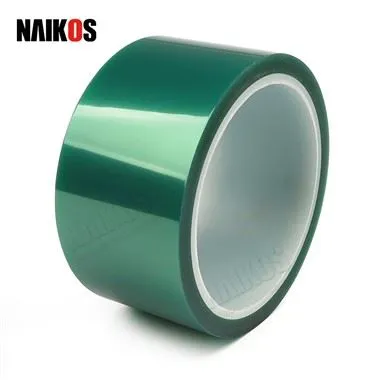 Fita de poliéster PET verde de alta temperatura com revestimento em pó